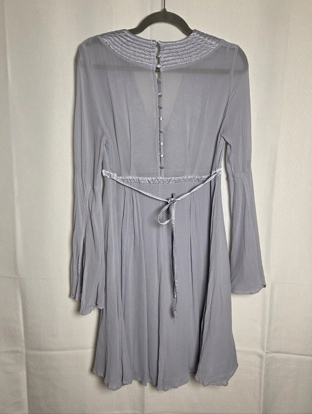 Anthropologie Ghost London Ethereal Corset Baby Doll Dress Bell Sleeves Small - Picture 4 of 10